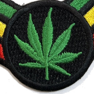 Marijuana Leaf with Rastafari Colors Patch