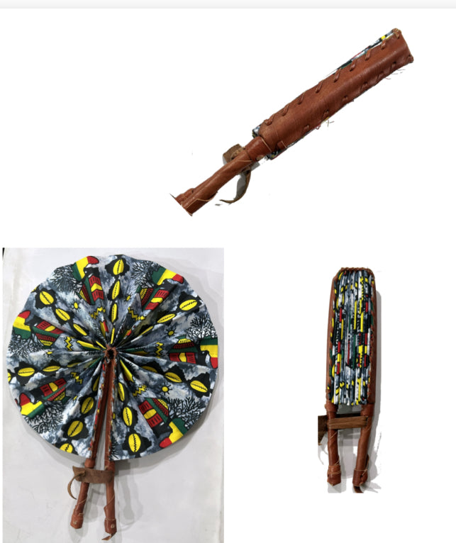 African Print Hand Fan