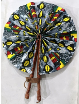African Print Hand Fan