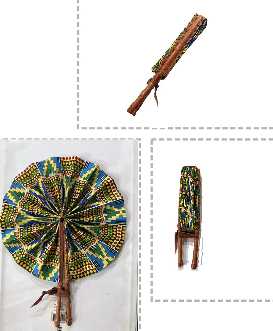 African Print Hand Fan