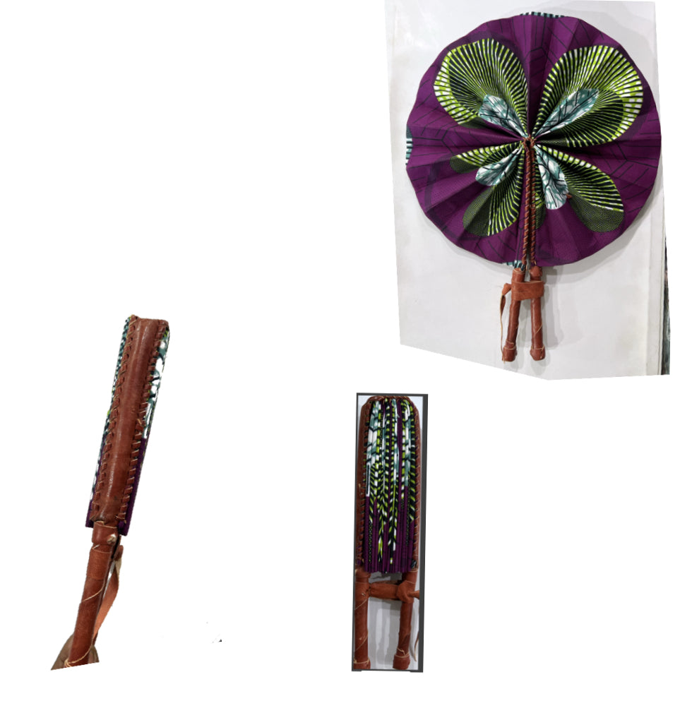 African Print Hand Fan