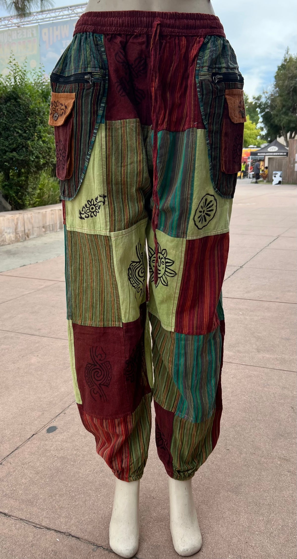 Patchwork Jogger Pants