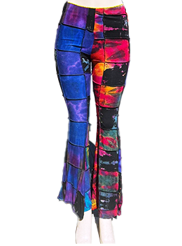 Tie-Dye Crop Top and Flare Pants Set