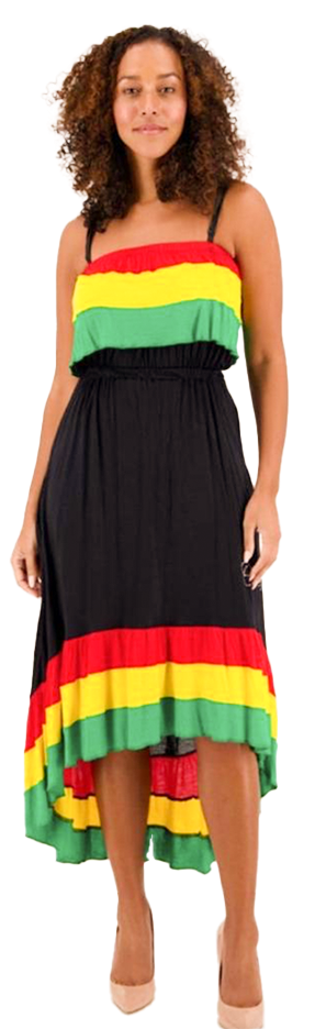 One size fit Rasta Maxi dress