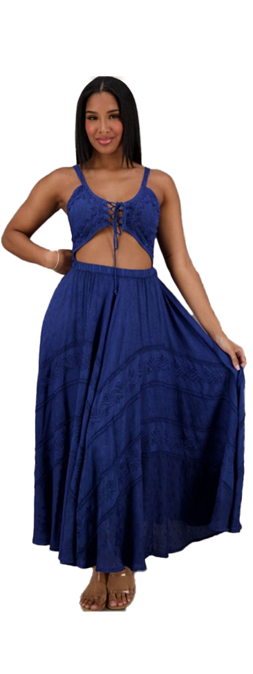 Bohemian-Chic One-Piece Skirt and Top
