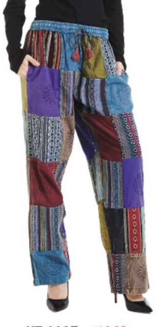 Patchwork Harem Pants