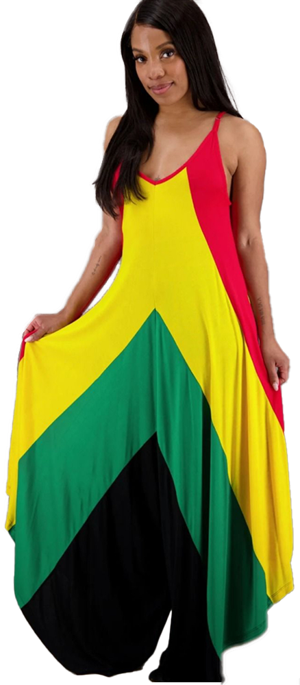 One size fit Rasta Maxi dress