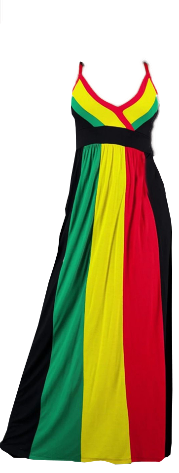 One size fit Rasta Maxi dress