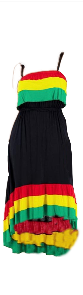 One size fit Rasta Maxi dress